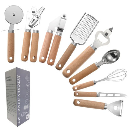 Kitchen Gadgets 9Pcs Stainless Steel Home and Kitchen Accessories Cooking Tools Set Smart Kitchen Gadgets
