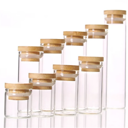Wholesale 100ml 3oz 4oz 6oz Home and Kitchen Round Food Storage Jar Glass Airtight Food Canister with Bamboo Lid