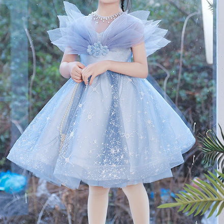 Children's Girl Princess Dress Performance Tulle Birthday Wedding Flower Girls Dresses