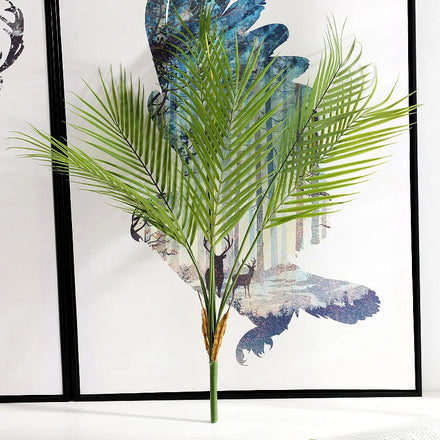 M925 Home Decorations Artificial Green Plant Palm Leaves Bouquet Artificial Palm Leaf