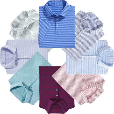 Factory Wholesale Breathable Golf Clothes Mens Custom Anti-Wrinkle Striped Golf Polo Shirt