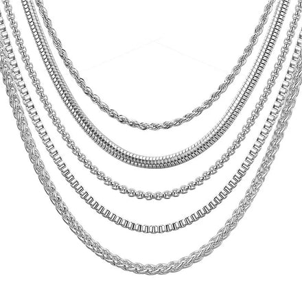 Stainless Steel Titanium Snake Chain Necklace Thick Curb Chain for Men Women Fashion Jewelry