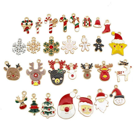 Wholesale Christmas Enamel Charm Pendant for DIY Necklace Bracelet Earring Jewelry Making