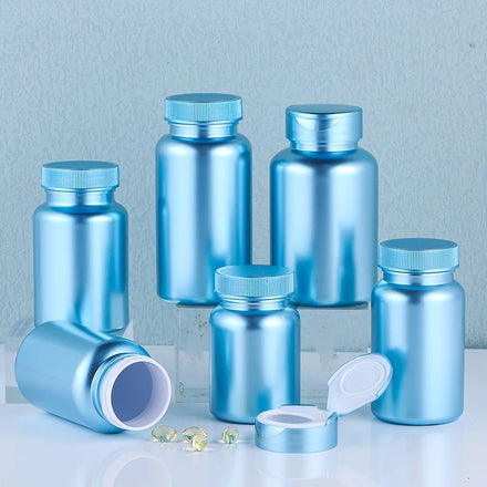 Pills Box Screen Printing Pill Bottle Medicine Screw Cap Custom Capsule Tablets Pill Packaging PET Plastic 100ml 120ml 150ml Gua