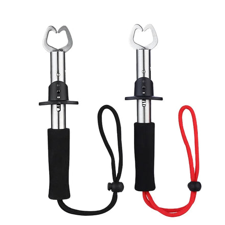 Fish Lip Gripper Grabber Grip Tool Stainless Steel Fish Holder Fishing Tool with EVA Handle