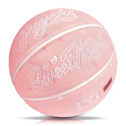 Official Size 7 Pink PU Leather Basketball Custom Logo Girls' Practice Sport Gear