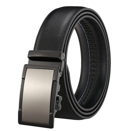 LQbelt Men's Automatic Buckle Belts Custom logo Ratchet Belt for Men Leather Factory Wholesale