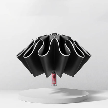 Supplier Quality Umbrella 23 Inch10 Bone Wind Automatic Folding Inve Umbrella Uv Reflective Strip 3 Fold Umbrella With Logo