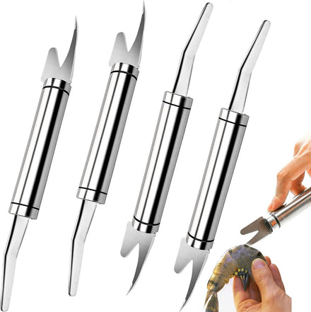 Multifunctional Stainless Steel Shrimp Deveiner & Quick Peeler Practical Metal Tool for Shrimp Preparation