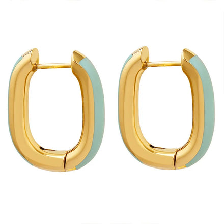 2022 Fashion Vintage Stud Earrings for Women Exquisite Statement Geometric Gold Color Stainless Steel Earrings Wedding Jewelry