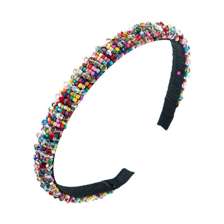 Wholesale Luxury Fashion Colorful Woman Bling Hair Bands Hair Accessories Rhinestones Party Facial Head Bands