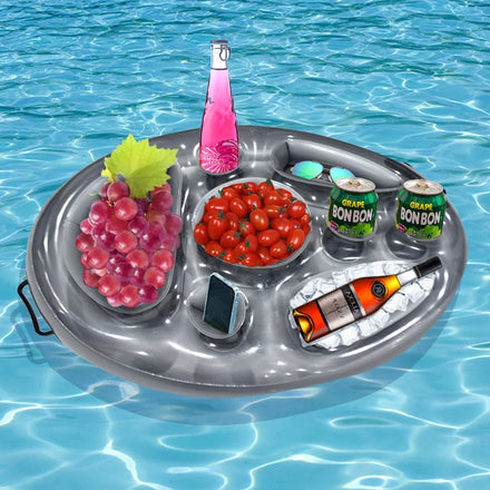 Custom Floating Cup Inflatable Drink Holder for Swimming Pool Spa Bar Hot Tub Beach Party Snack Fruit Tray