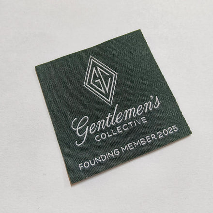 YH-BL-W001 Custom Barcode Thermal Neck Skincare Black Clothing Tags Textile Labels Woven Garment Private Label