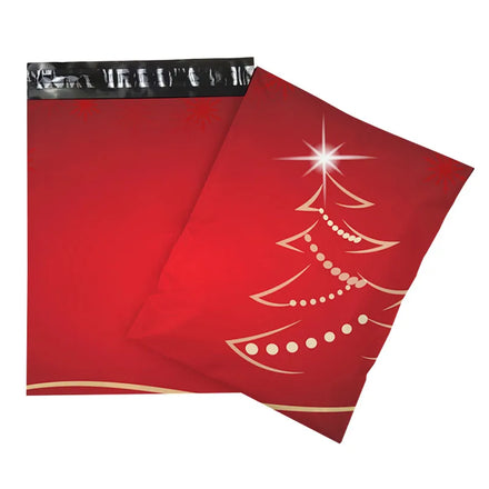 RONGWEN Wholesale XMAS Christmas Black Envelope Packaging Padded Custom Poly Mailer Bags With LOGO Mailing Bags