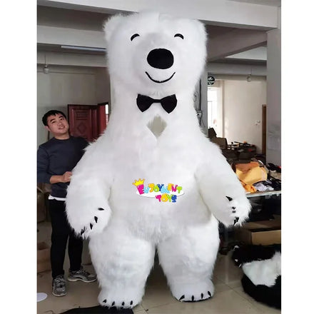 Hot Selling Custom Giant Polar Bear Mascot Costume Inflatable Cute Cartoon Polar Bear Mascot Adult Party Costume