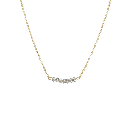 Fashion Bohemian Geometric Link Chain Necklace 316L Stainless Steel Crystal Jewelry for Women 18K Gold Plated Anniversary