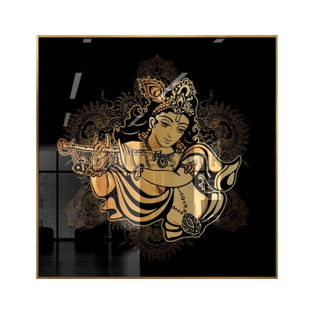 Home Decoration Indian Lord Radha Krishna Tanjore Religious God Artists Crystal Painting