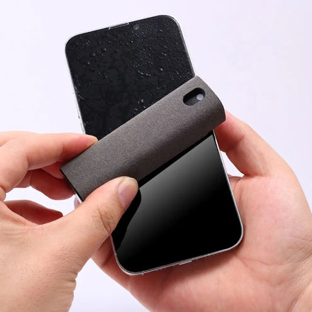 Portable 2 in 1 Phone Screen Cleaner Spray Computer Mobile Dust Remover Tool Microfiber Cloth for iPhone iPad Apple Polish