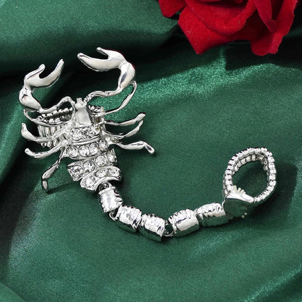 Scorpion Ring Adjustable Scorpion Ring Bracelet Finger Ring for Cosplay Party