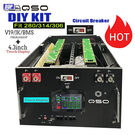 Vanessa DIY Baterias LiFePO4 Diy Kit Eu Stock With 16S 200A/V19 JK BMS QSO 48V 280Ah 314AH 16KWH Lithium Battery Box Rack Case