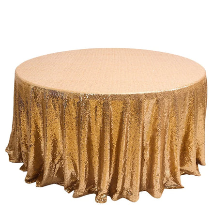 Gold & Black Glitter Round Tablecloths Embroidered Sequin Dress Fabric for Weddings Birthday Parties with Gold Sequin Fabric