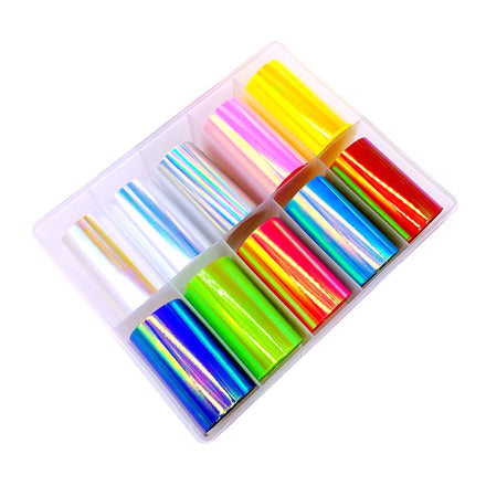 Factory Price Colorful 2D Eco-friendly Non-Toxic Nail Foil Paper Set for Nail Art Beauty Decoration Decals