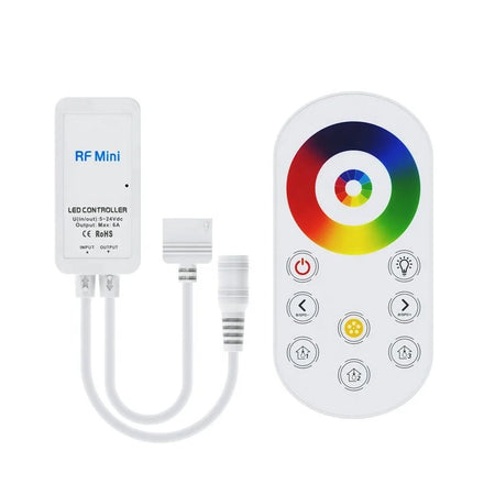Wireless RF Mini Touch Controller for RGB CCT LED Strip with Remote Control 144W Max Load