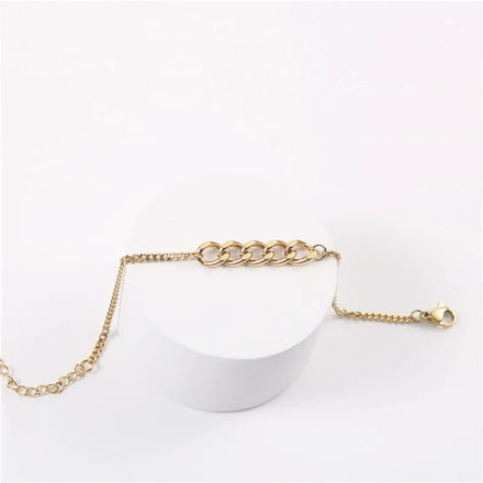 Fenny High End Waterproof Boho Simple Versatile Mixed Chain Bracelet Trendy for Women Stainless Steel Jewelry Wholesale