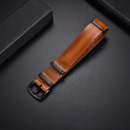 New Soft Luxury Vegetable Tanned Leather Watch Strap 18mm/20mm/22mm/24mm PVD Black Handmade Full Grain Leather Watch Bands