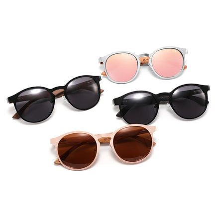 CONCHEN Eco-friendly Customized logo China Brand New Fashion Metal Frame Color Polarized Sunglasses
