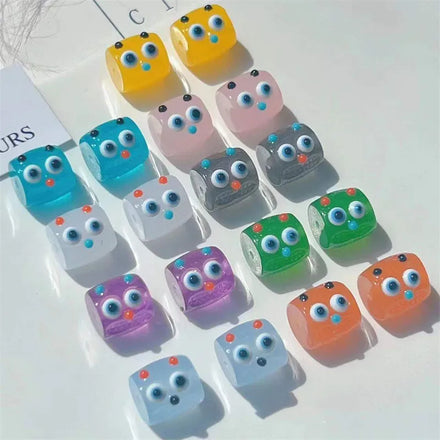 JC Crystal Factory Direct Sell Transparent Jelly Small Monster Beads Cartoon Beads DIY Accessories Devil's Eye Resin Beads