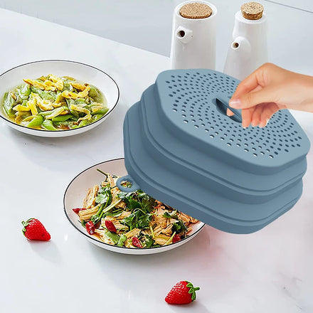 New Kitchenware 2023 Wholesale Microwave Splatter Cover Glass Cover Splatter Guard Lid with Collapsible