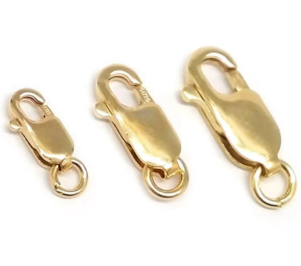 GP US Rectangle Lobster Claws 14k Gold Filled Trigger Clasp Permanent Jewelry Chain Making Jewellery Findings Oval Lobster Clasp
