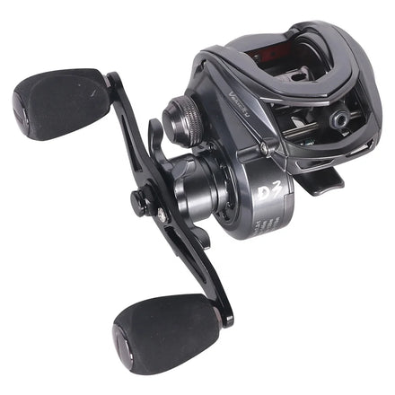 KALIOU D3 8+1BB 7.5:1 8KG Max Drag Baitcasting Fishing Reel with Metal Body for Saltwater Freshwater Stream River Drum Trolling
