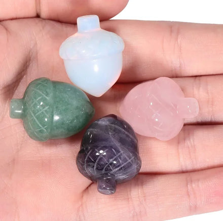 Mini Pine Cones Home Crystal Decor 1 Inch Handcarved Statue Crystals Rose Quartz Healing Stones Figurine