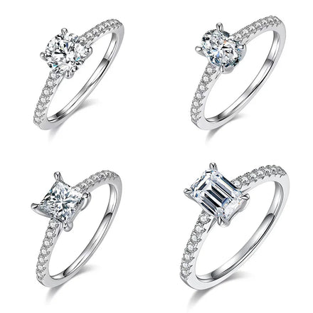 XINGYUE Trend Vivid Ring Jewelry 1 CT D Color Moissanite Diamond Ring 925 Silver Moissanites Gemstone Jewelry As Gift