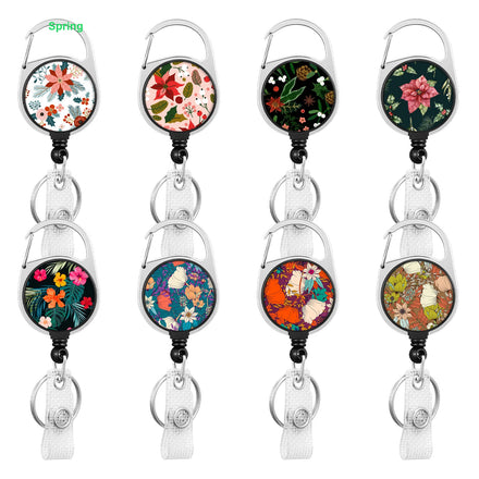 Top Sale Round Zinc Alloy Customized Doctor ID Card Clip Holder Certificate Button Retractable Nurse Badge Reel