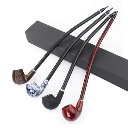 Low Price Wholesale Resin Wood Long Tobacco Pipe Churchwarden Smoking Pipe With Different Surface