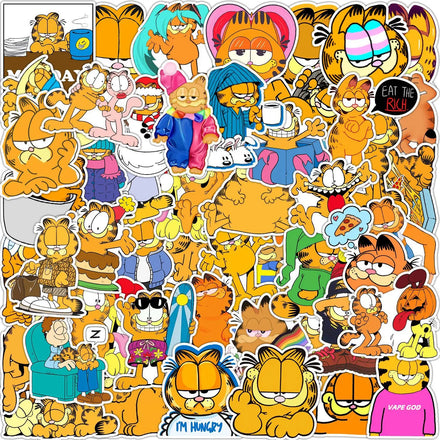 50Pcs Classic Cartoon Cats Graffiti Decorative Stickers Label for Luggage Laptop Guitar Scrapbook Skateboard Waterproof Sticker