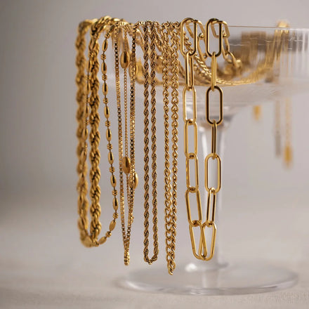 Golden Cross 18K Gold Plated Stainless Steel Beaded Trendy Layered Necklace for Women-Engagement Wedding Anniversary Gift