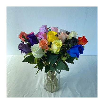 High Quality Decoration Simulation Artificial Flower Single Pu Moisturizing Rose