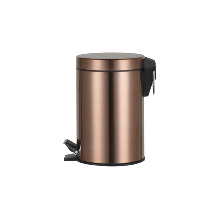 Customization Factory BSCI Kitchen Stainless Steel Household 5l Rose Gold Trash Can With Lid