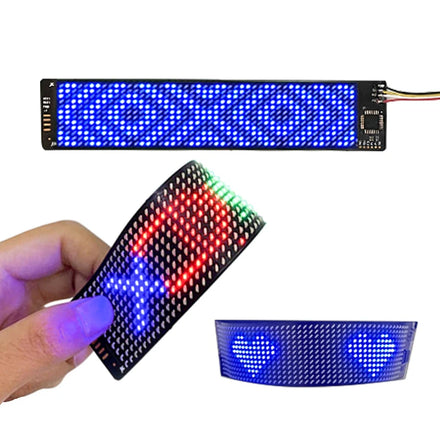 Flexible LED Lighting Panel APP Programmable Dynamic Soft LED Screen for HAT Shoes Bags Clothing Advertising Display