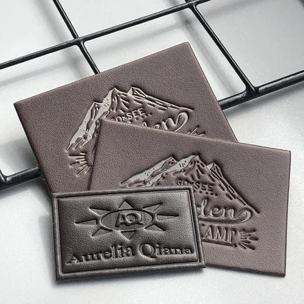 Clothes Genuine Leather Patches Custom Brand Logo Embossed Eco-Friendly Custom Color & Size Patch Labels for Garment & Shoes