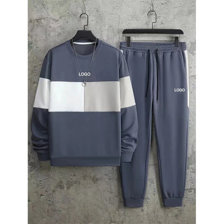 E221009 Tracksuit Men Fashion 2026 Autumn Winter Long Sleeve Sweatshirt and Pants Set Casual Clothes 2 Piece Men Sets