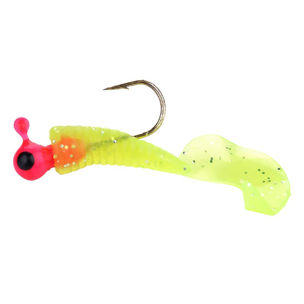 Wholesale SO018 0.9g 7pcs/bag Artificial Baits Big Eyes Round Jig Head Soft Plastic Fishing Lures with Hook