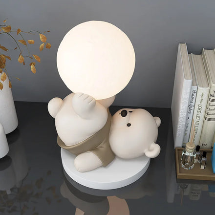 Dropshipping TV Bears Animal Lamps Cabinet Ornaments Home Decorations Bedroom Bedside Night Light Birthday Gifts Cute Bears