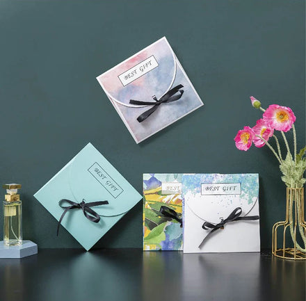 Eco-friendly Custom Kraft Socks Packaging square Envelope for Underwear