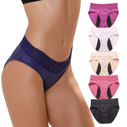 Factory Wholesale Plus Size Women's Knitted Absorbent 4 Layer Leak Proof Menstrual for Panties Incontinence Underwear