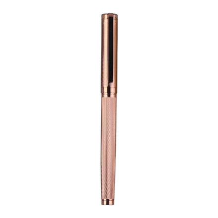 Chinese High-grade Metal Fountain Pen Heavy Luxury Woman Rose Gold Pens with Laser Engraving Logo 4 Color Pen